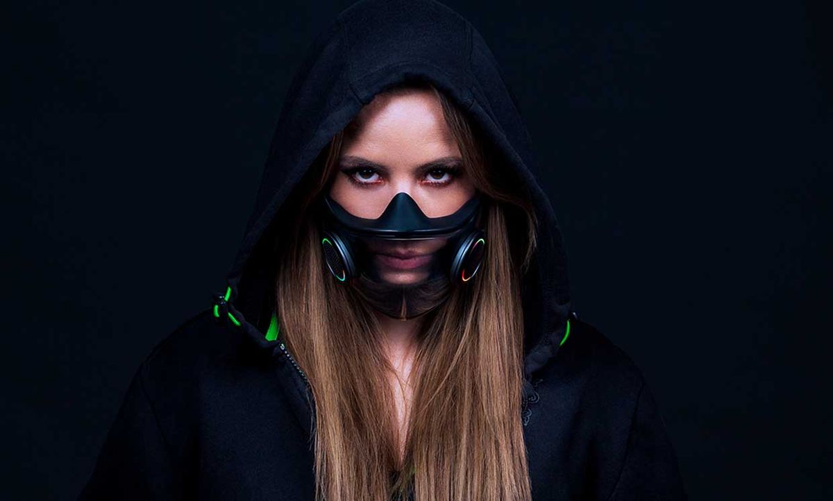 Razer’s N-95 Project Hazel mask includes clear panels and a light to allow whoever you’re talking to see your mouth move.