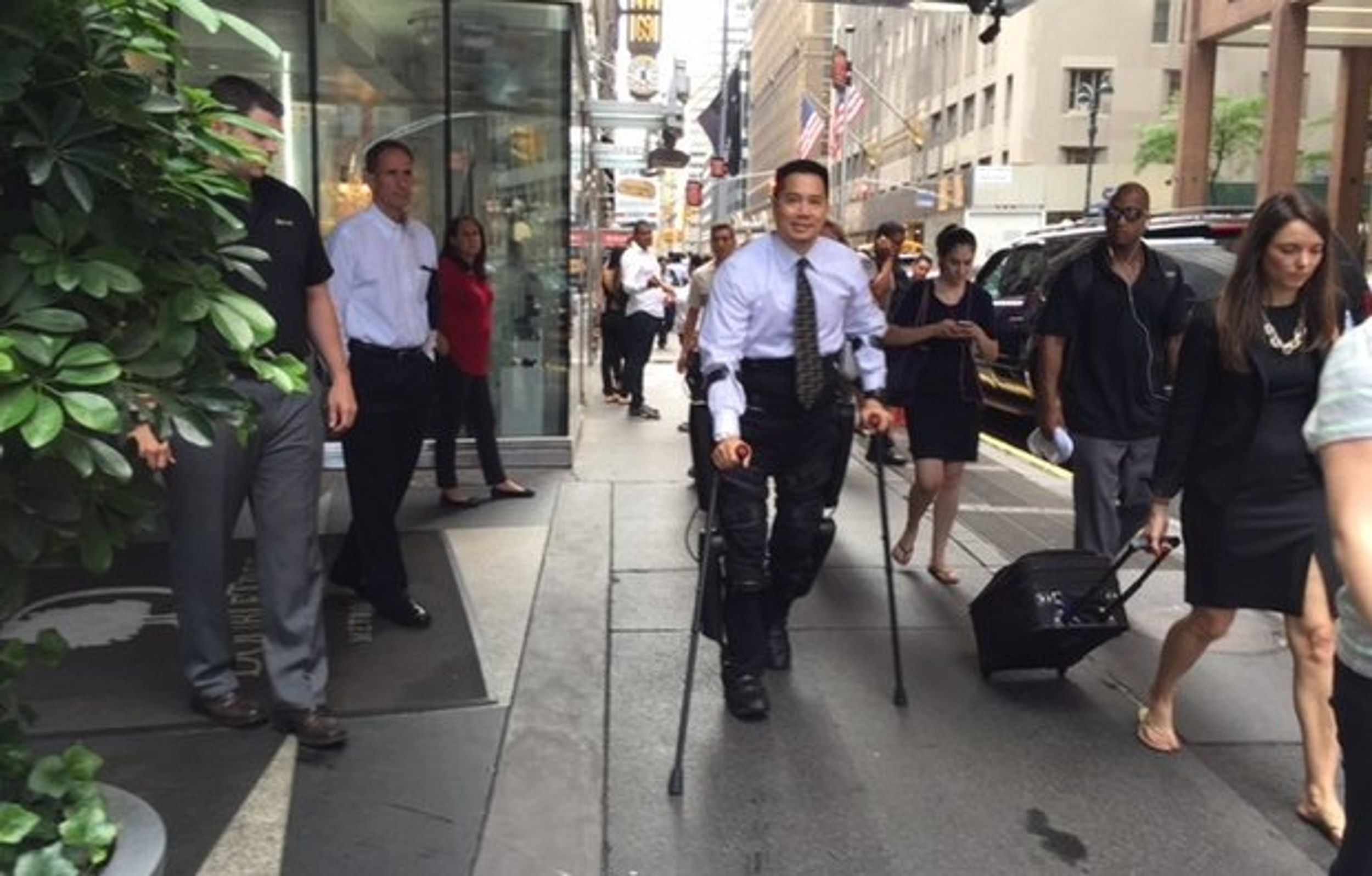 ReWalk Robotics's New Exoskeleton Lets Paraplegic Stroll the Streets of NYC