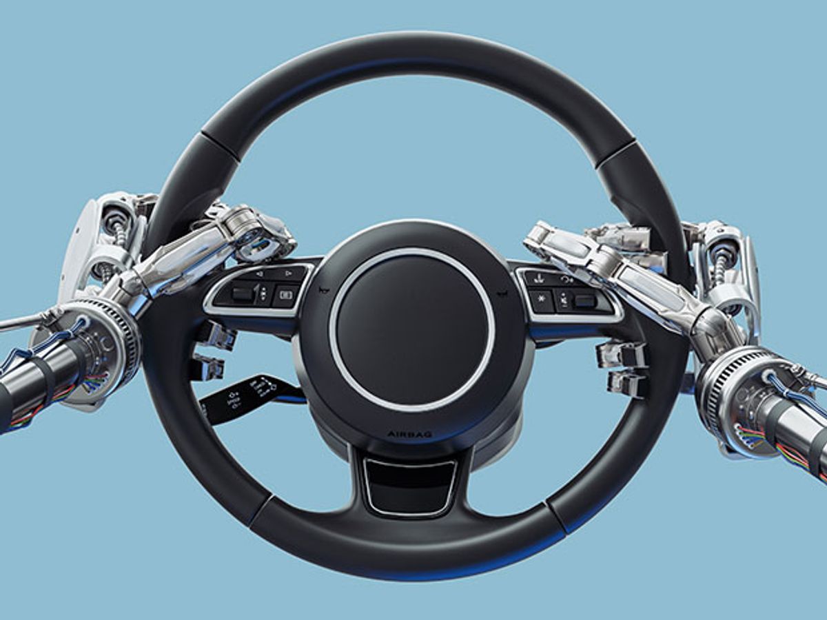 robot clutching steering wheel