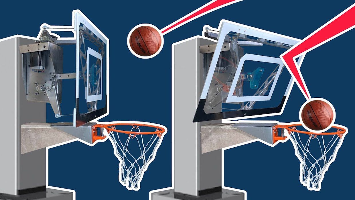 Robotic basketball hoop won't let you miss