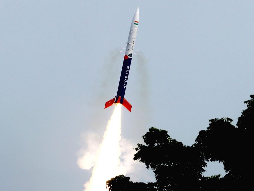 В Индии стартовала первая частная космическая ракета-носитель