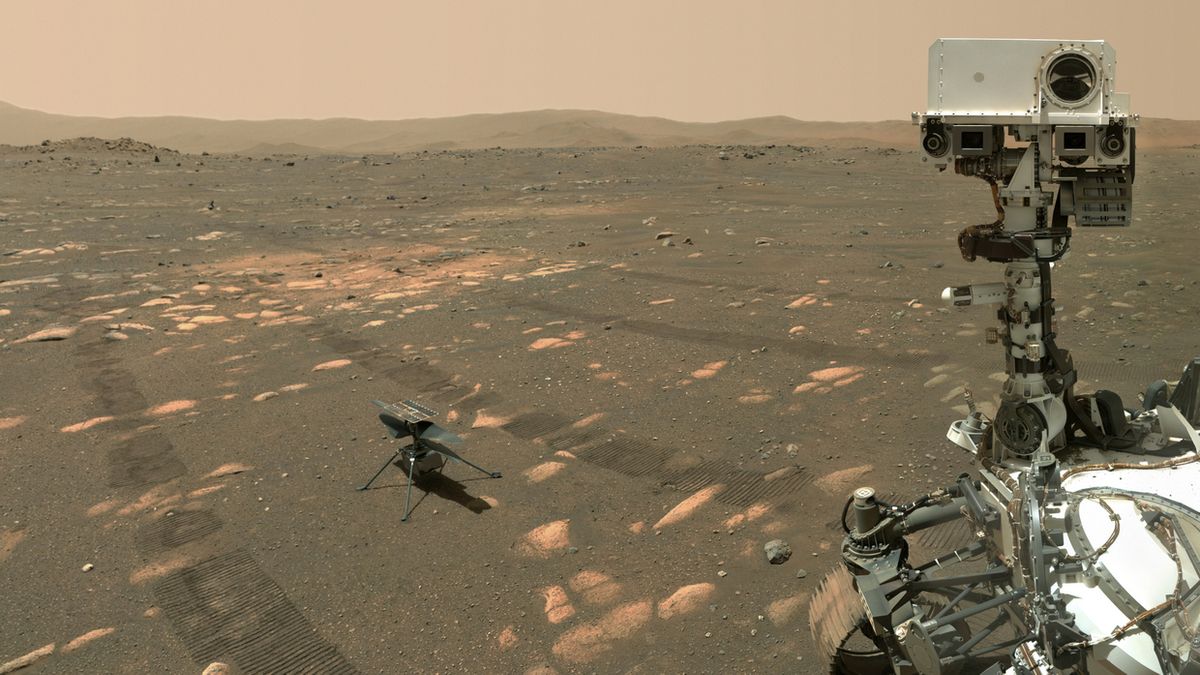 Selfie of Perseverance and Ingenuity on Mars