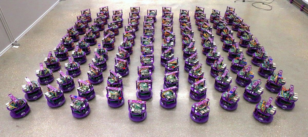 Swarm of 100 robots from Northwestern University