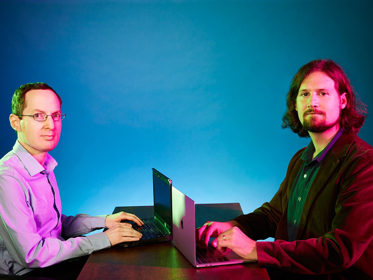 Luke Wagner [right] and his Mozilla colleague Alon Zakai.