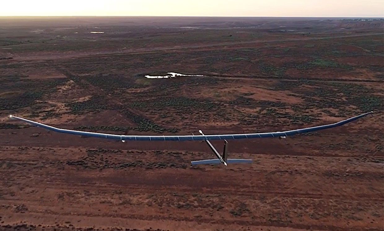The BAE Systems' UAV on its first test flight over the Royal Australian Air Force Woomera Test Range in South Australia.