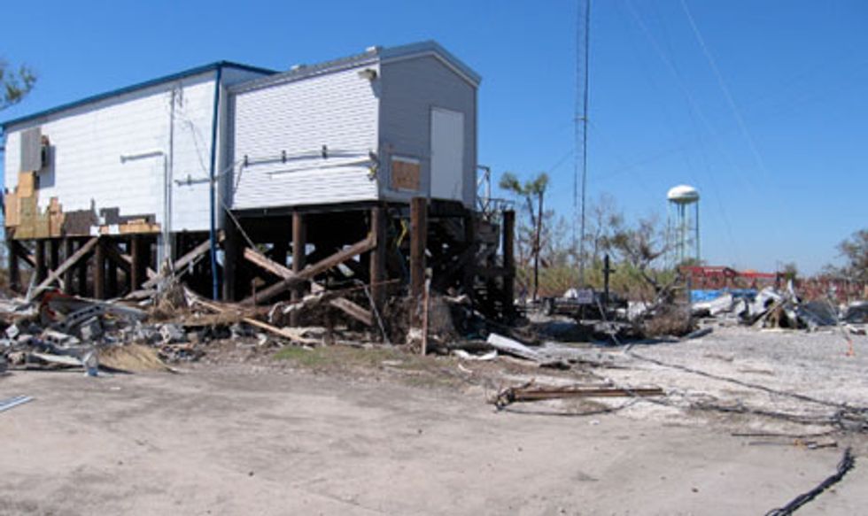 The central office building in Yscloskey, La., was destroyed by Katrina and wasn\u2019t rebuilt. 