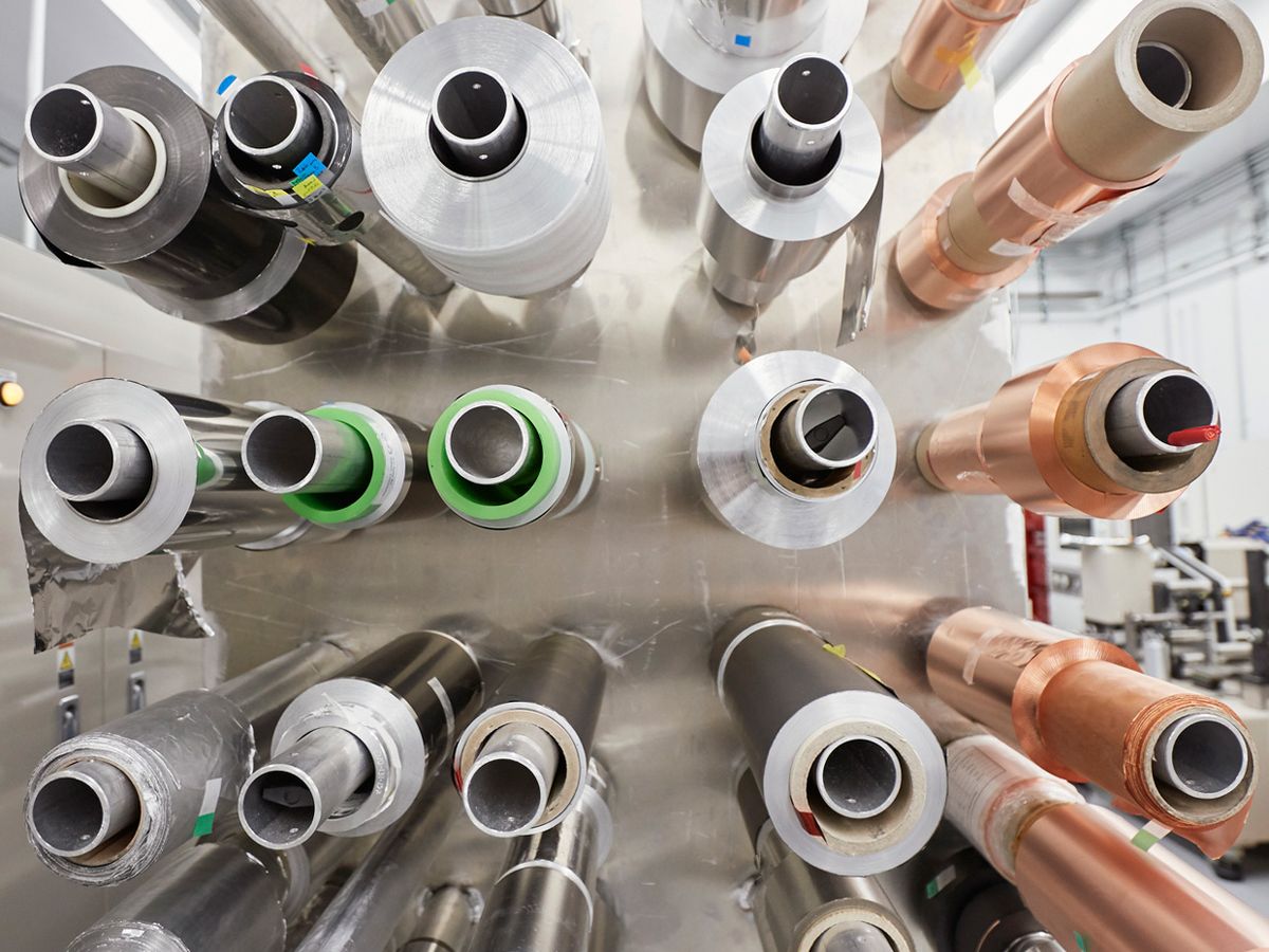 Thin films of copper, lithium, and other materials await their turn in the labs of Hydro-Québec, where employees experiment with new battery designs.