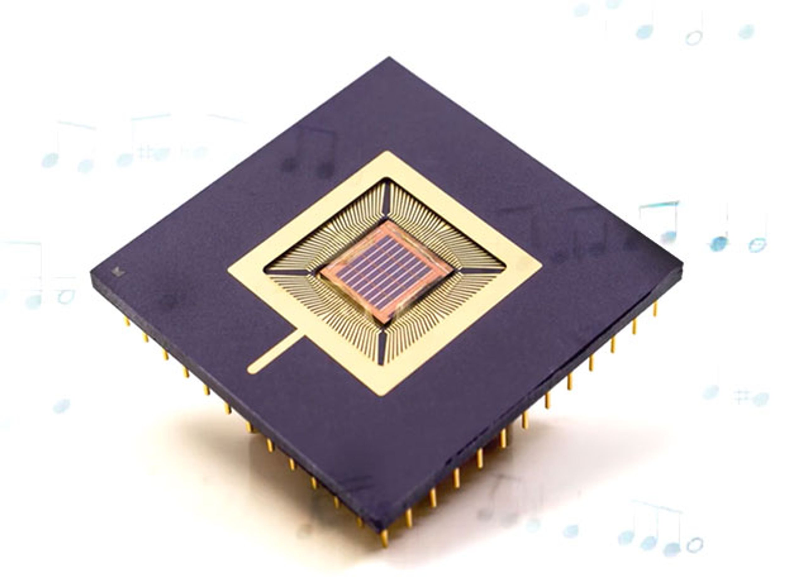 This prototype chip learns a style of music, then composes its own tunes.