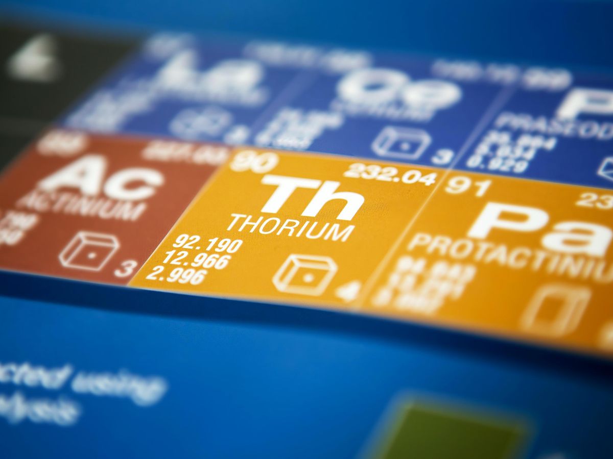 Thorium on the periodic table