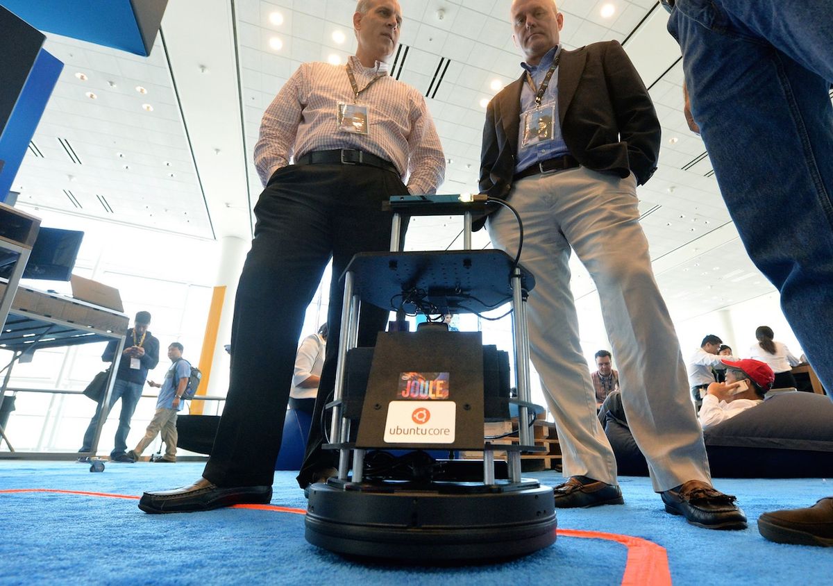 TurtleBot powered by Intel Joule module at the Intel Developer Forum in August.