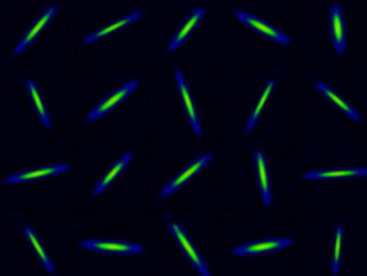 Twenty-five laser-illuminated potassium titanyl phosphate (PPKTP) crystals produce 25 "squeezed" photons—a portion of the quantum computer that reportedly performs some linear algebra tasks faster than a supercomputer. 