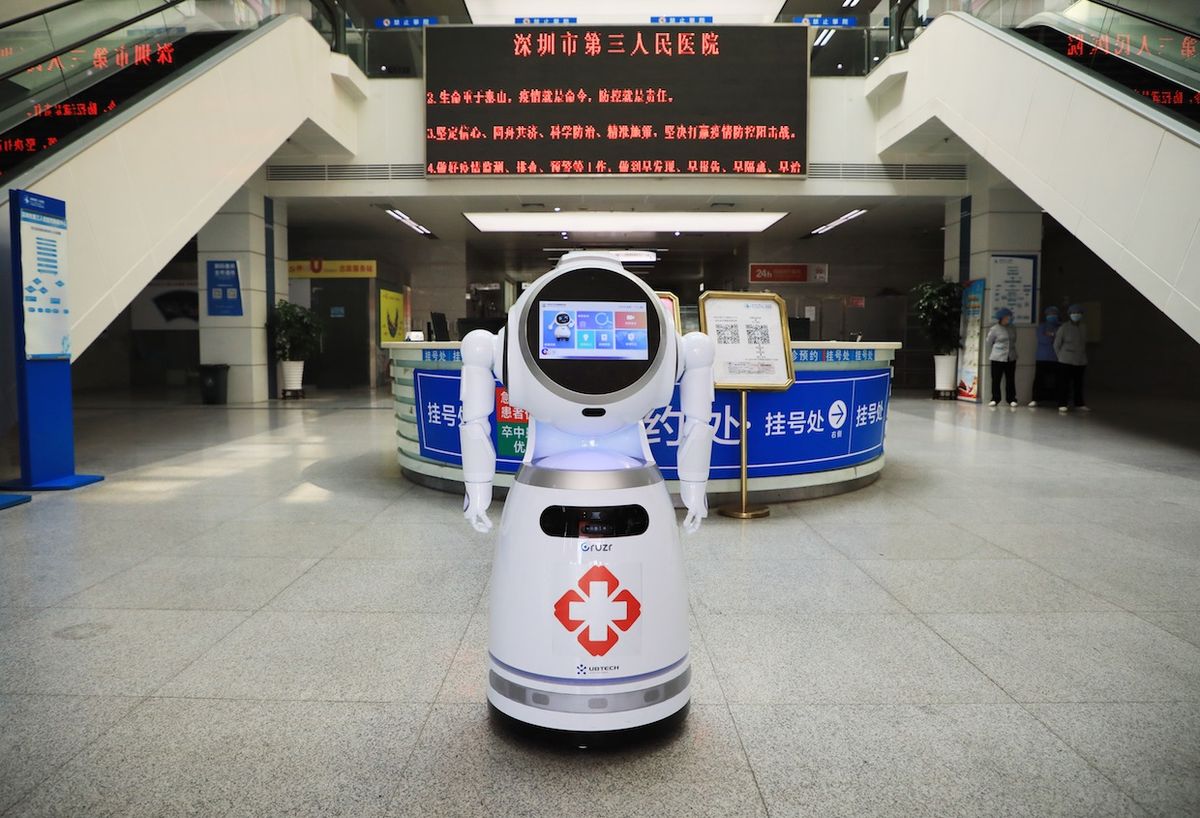 UBTECH Robotics' Cruzr robot at Shenzhen COVID-19 hospital