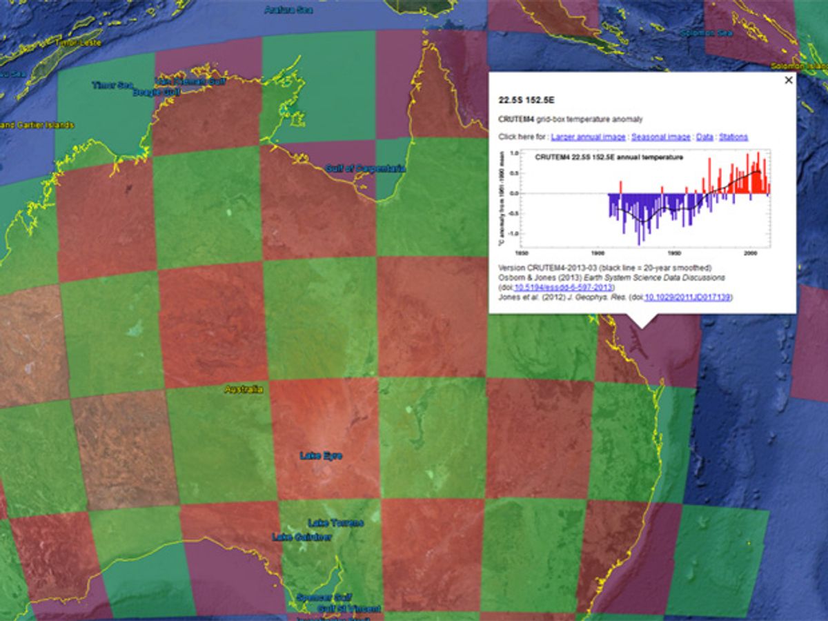 Now on Google Earth: 150 Years of Global Temperature Data