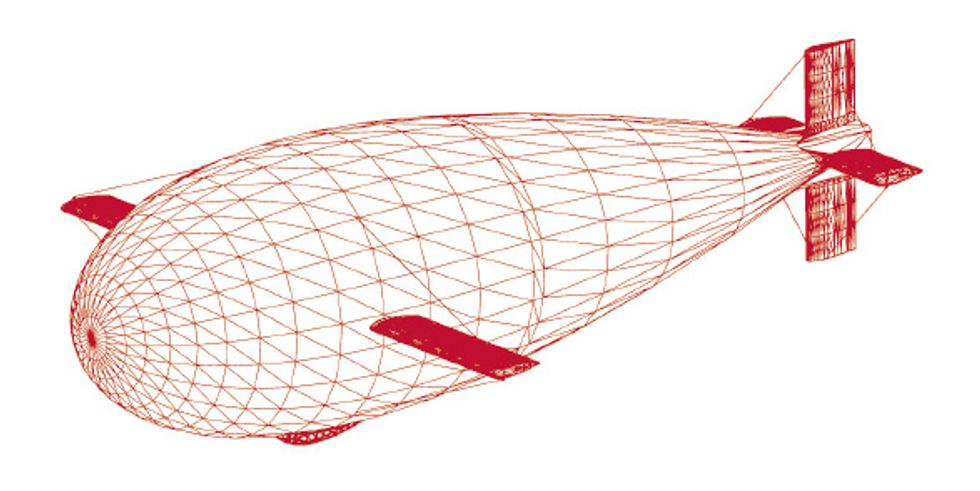 Wireframe of the blimp.